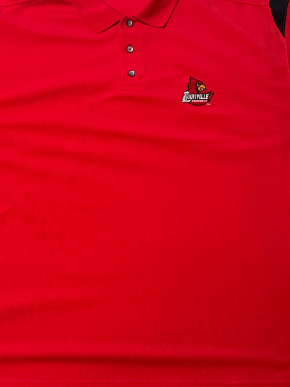 Pro Edge Louisville Cardinals Men's 2XL Red Black Performance Polo NCAA